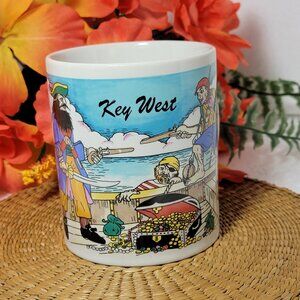 Vintage American‎ Gift Collector Series Key West Mug with Pirates and Treasure